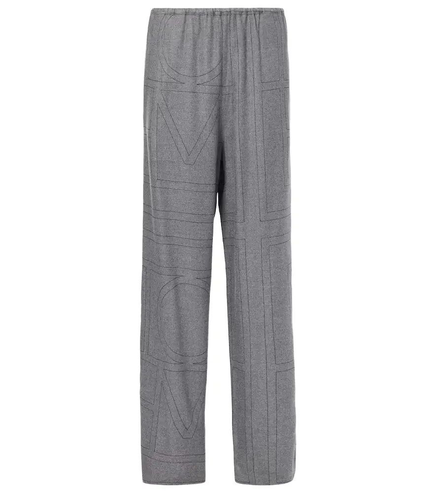 Toteme Monogram flannel pajama pants