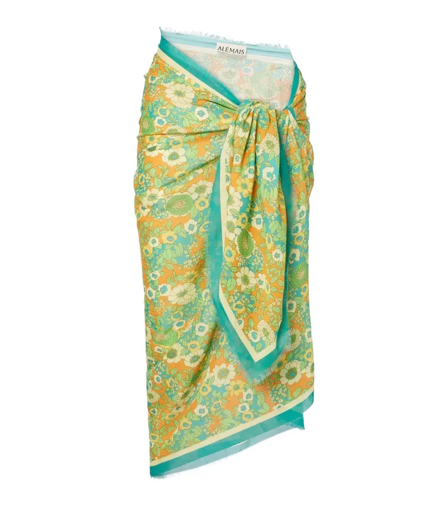 Alemais Alémais Jeff printed cotton beach cover-up
