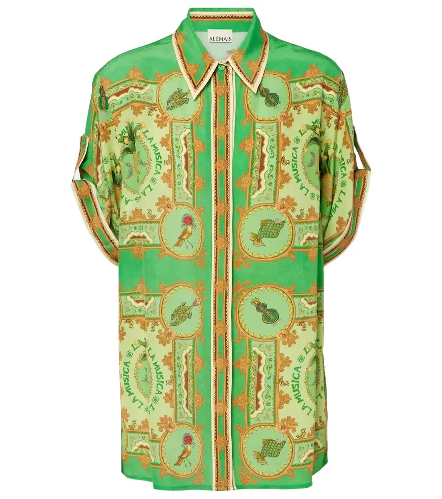 Alemais Alémais La Musica printed silk shirt