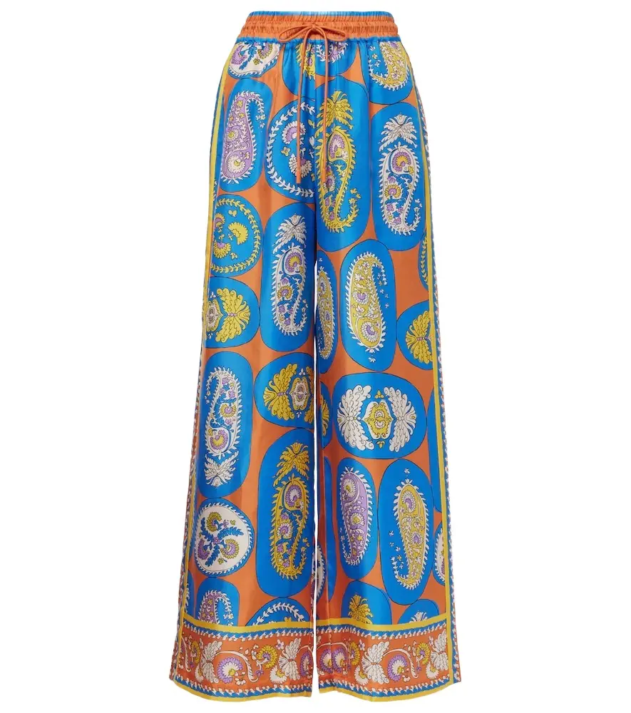 Alemais Alémais Luis printed silk palazzo pants