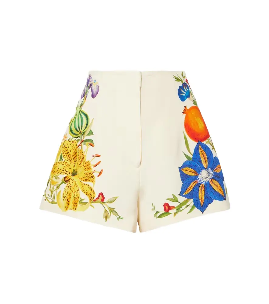 Alemais Alémais Flores floral high-rise shorts