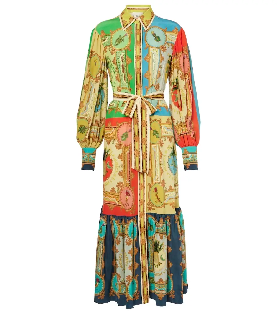 Alemais Alémais Monte printed linen shirt dress