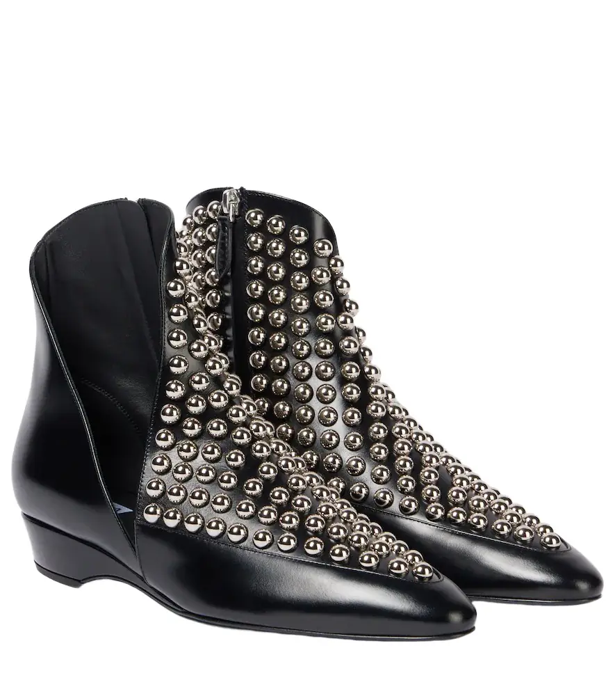 Alaia Alaïa Studded leather ankle boots
