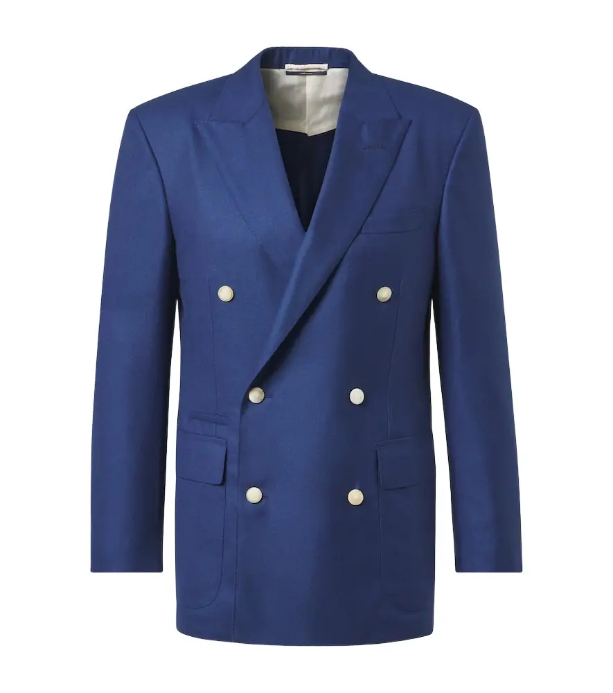 Dunhill Double-breasted cashmere blazer
