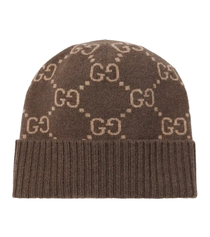 Gucci GG jacquard cashmere beanie