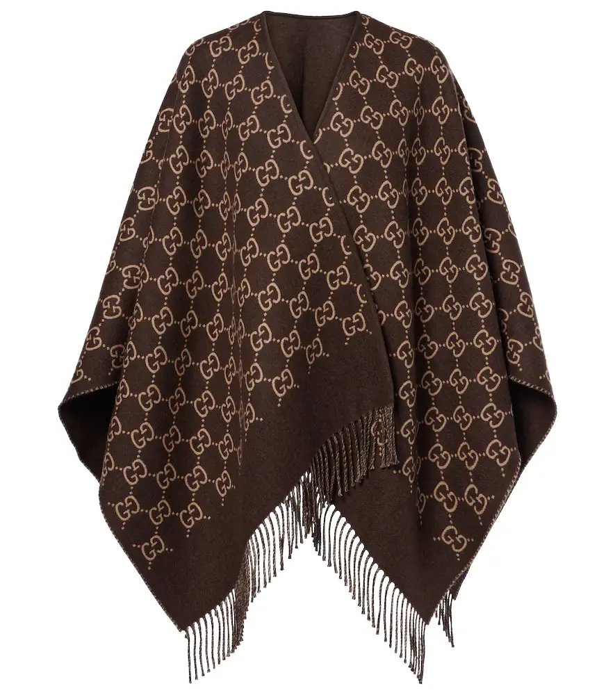 Gucci GG wool jacquard shawl