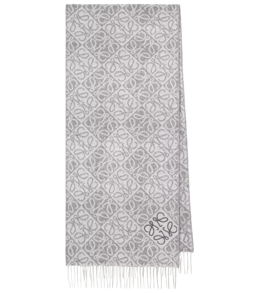 Loewe Anagram wool and cashmere scarf