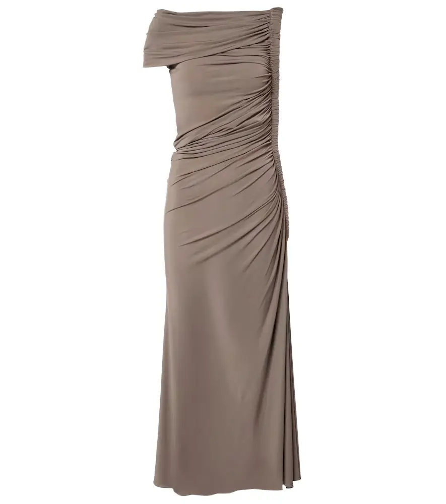 Alaia Alaïa Asymmetric midi dress