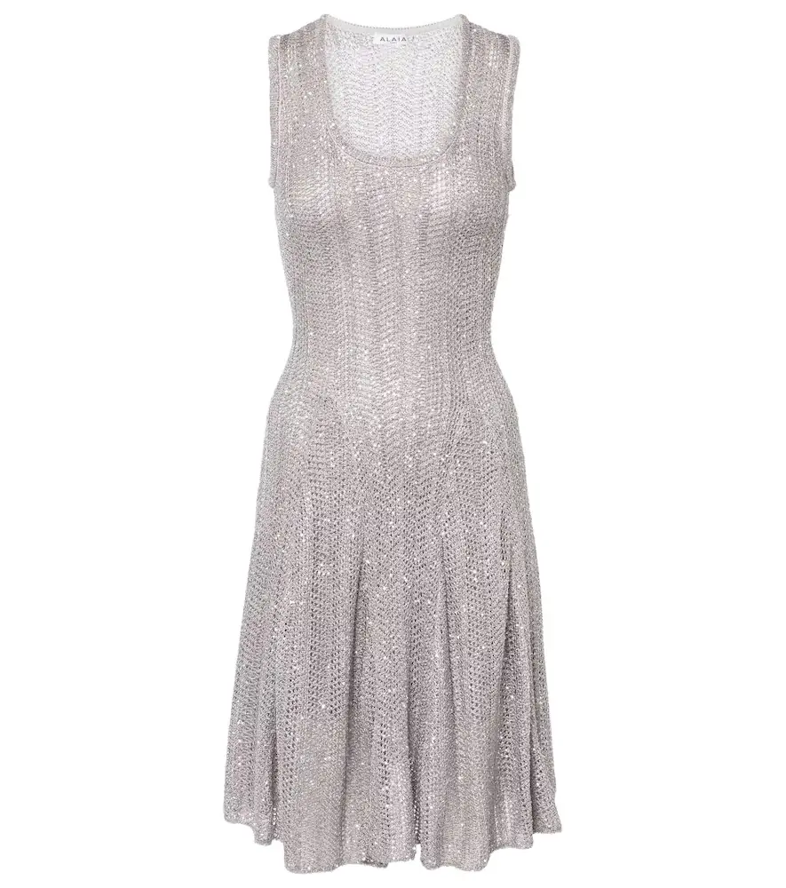 Alaia Alaïa Sequined knitted minidress
