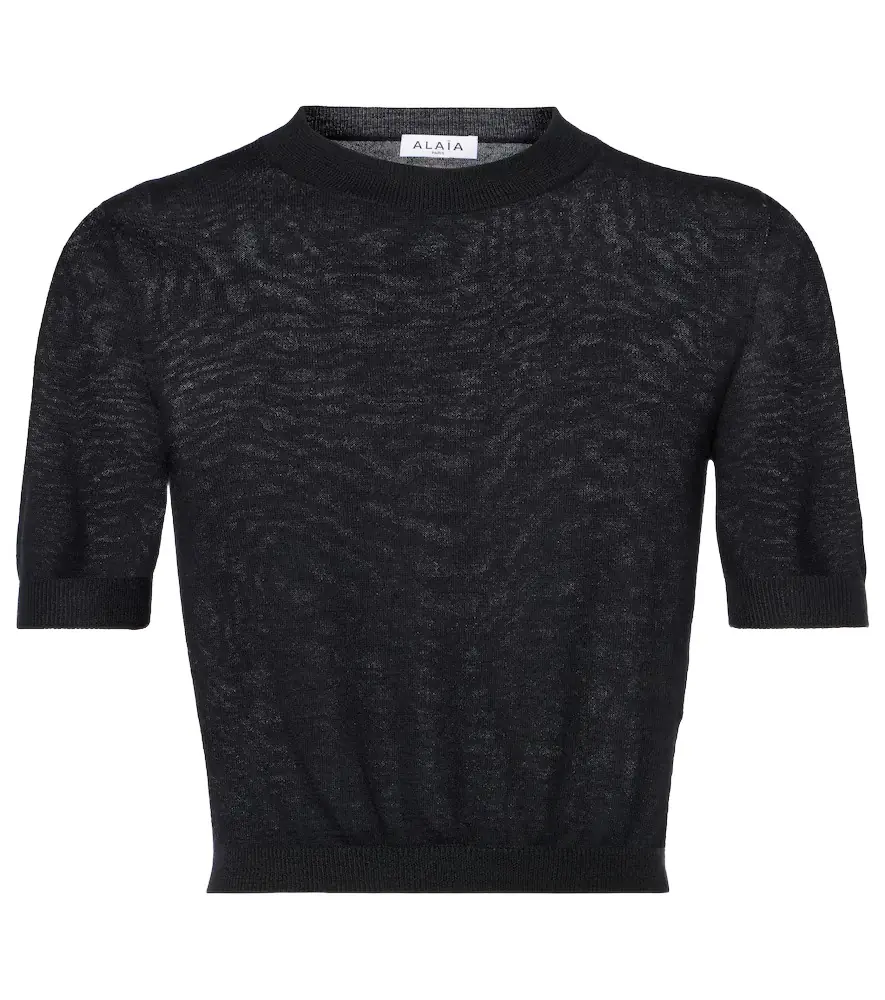 Alaia Alaïa Cropped cashmere top