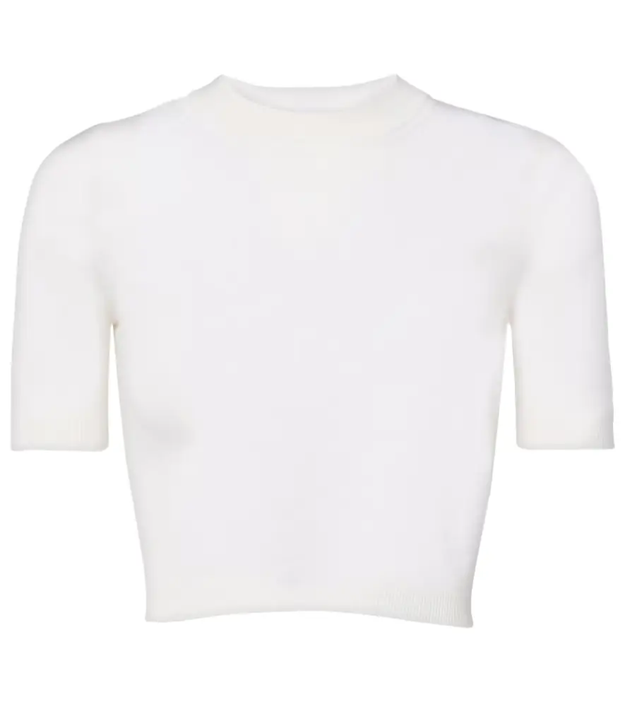 Alaia Alaïa Cropped cashmere top