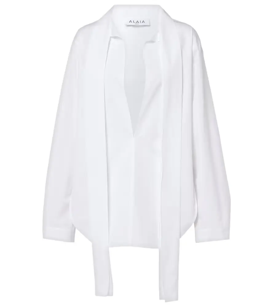 Alaia Alaïa Scarf cotton blouse