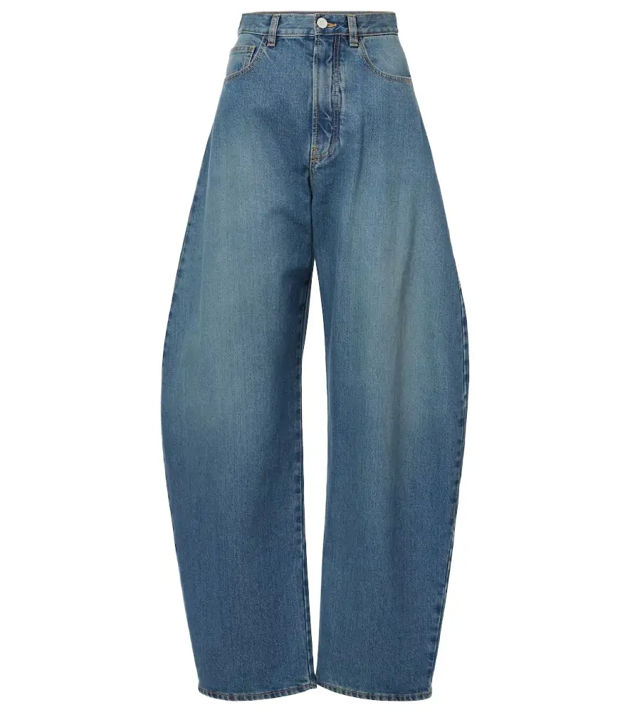 Alaia Alaïa High-rise barrel-leg jeans