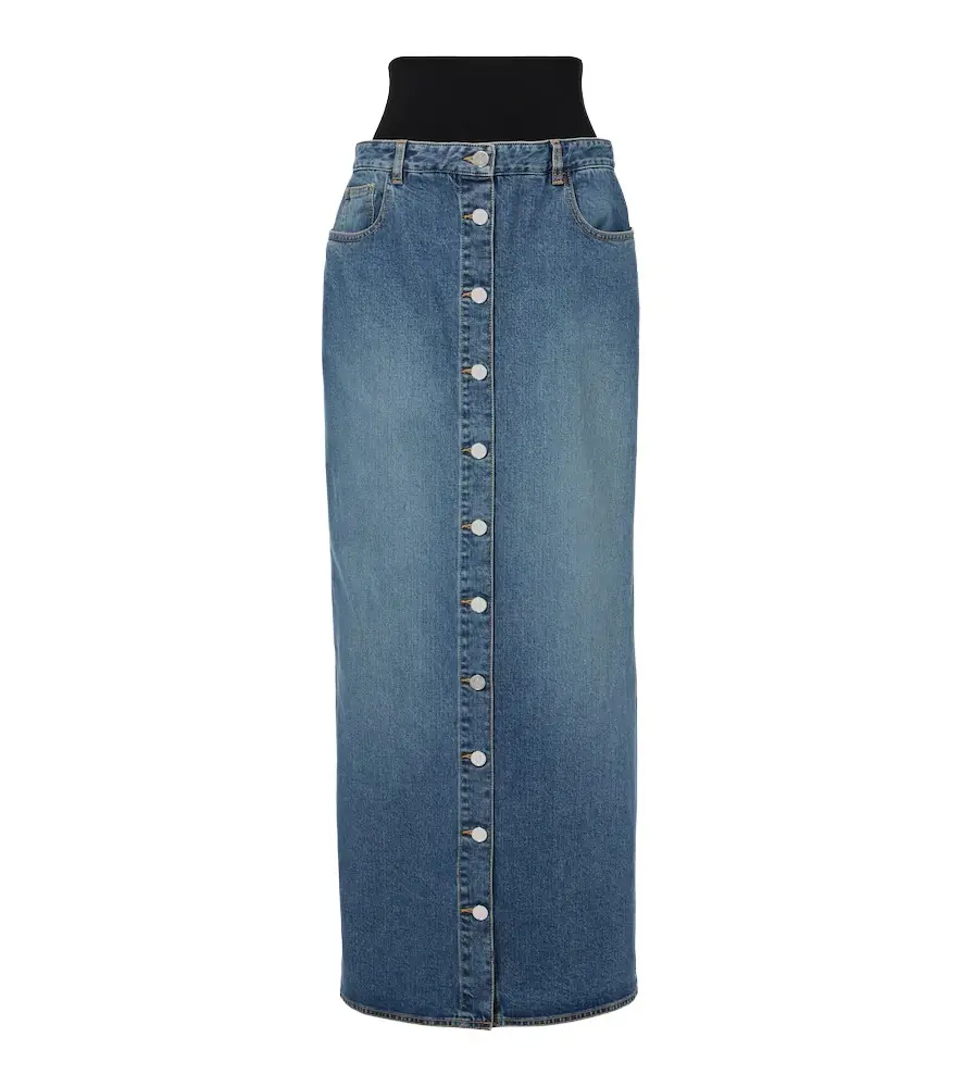 Alaia Alaïa Denim maxi skirt