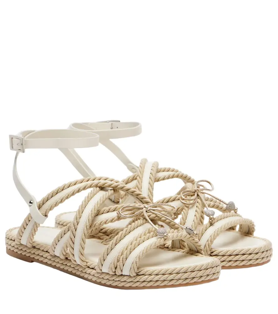 Mach & Mach Embellished woven sandals