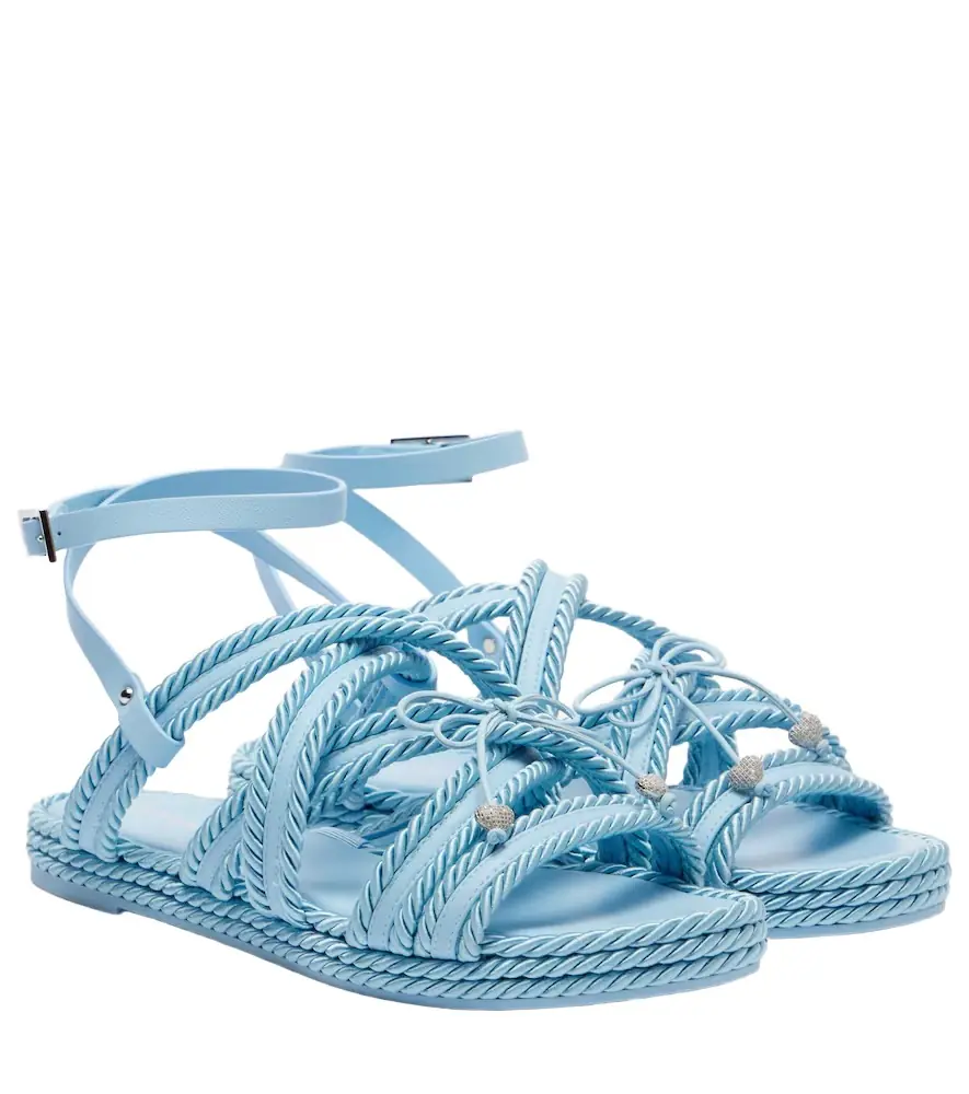 Mach & Mach Embellished woven sandals