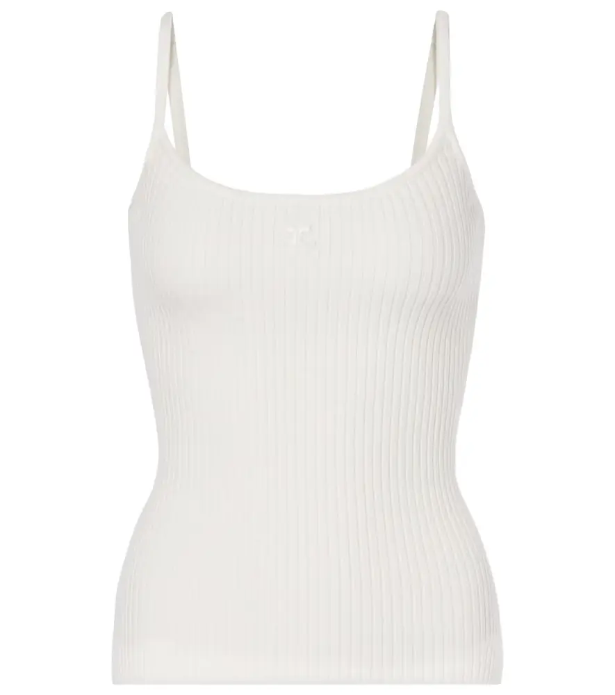 Courreges Courrèges Reedition ribbed-knit top