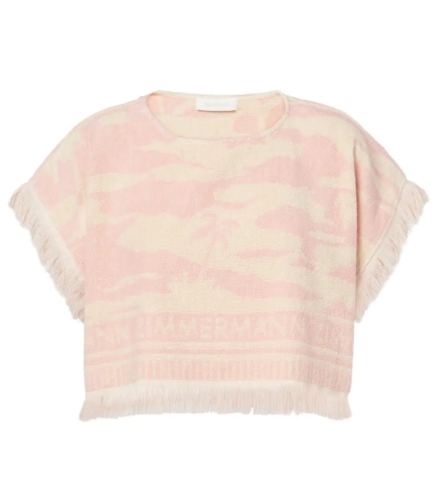 Zimmermann Maxine cotton terry crop top