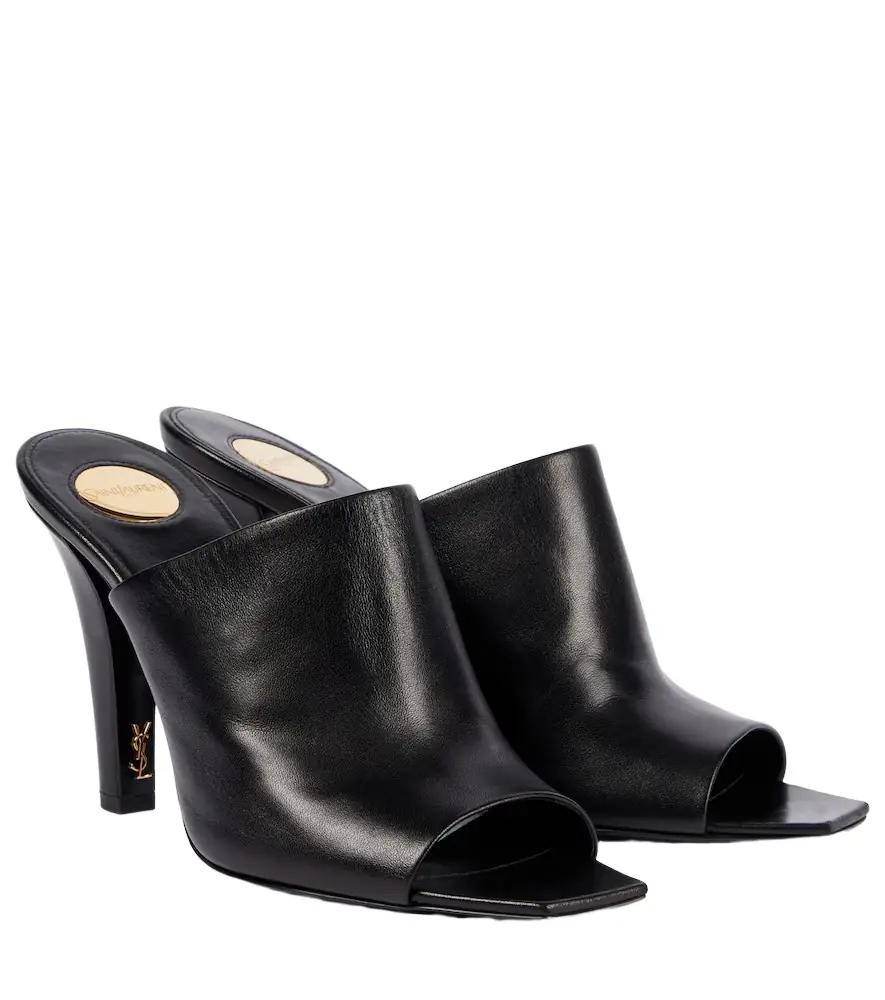 Saint Laurent Jill 95 leather mules