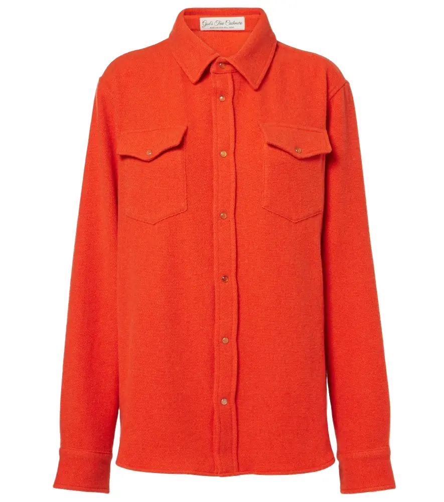 God's True Cashmere Fire cashmere shirt
