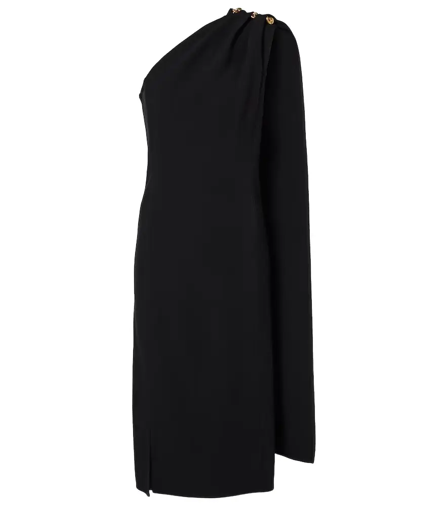 Bottega Veneta One-shoulder crêpe midi dress