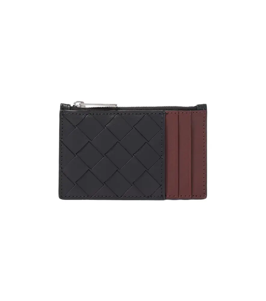 Bottega Veneta Intrecciato zip-up leather card case