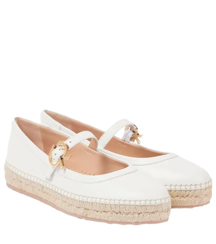 Gianvito Rossi Elda leather Mary Jane flats