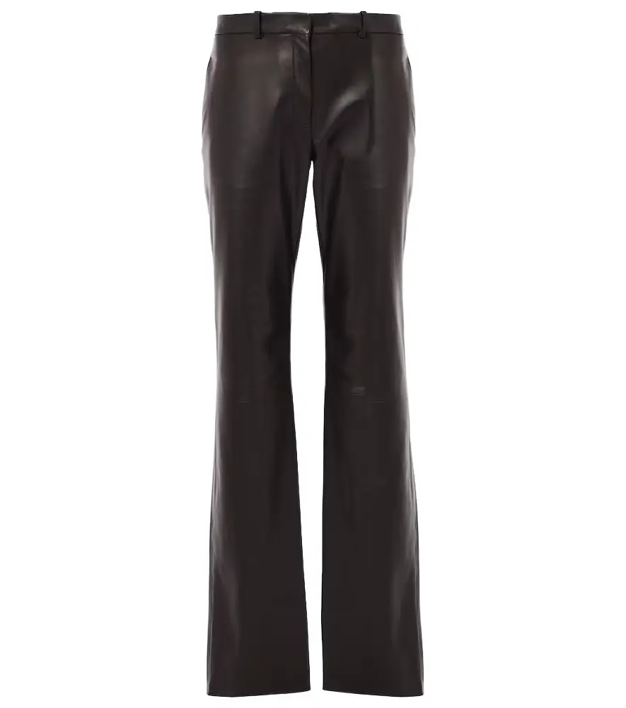 The Row Selviese leather straight pants