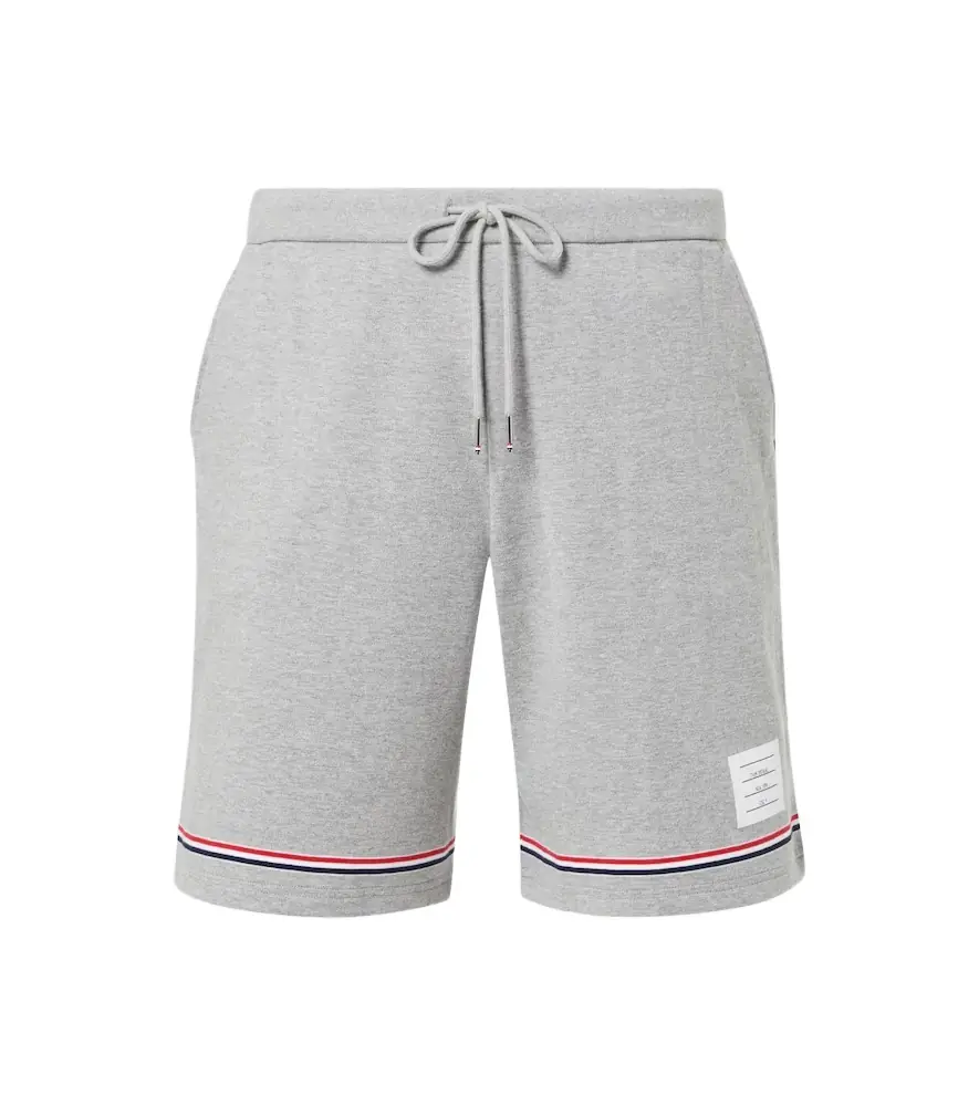 Thom Browne Striped mid-rise cotton shorts