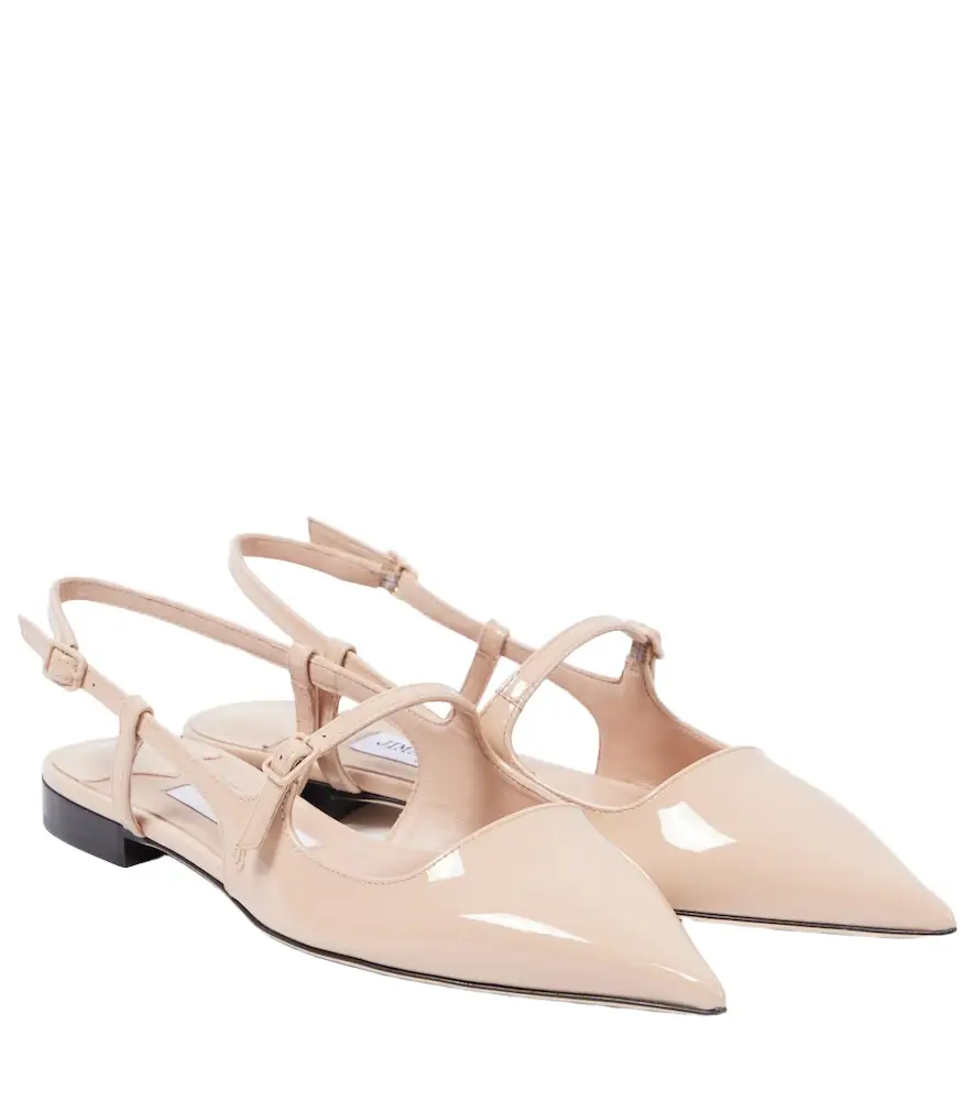 Jimmy Choo Didi patent leather slingback flats - Women's Shoes