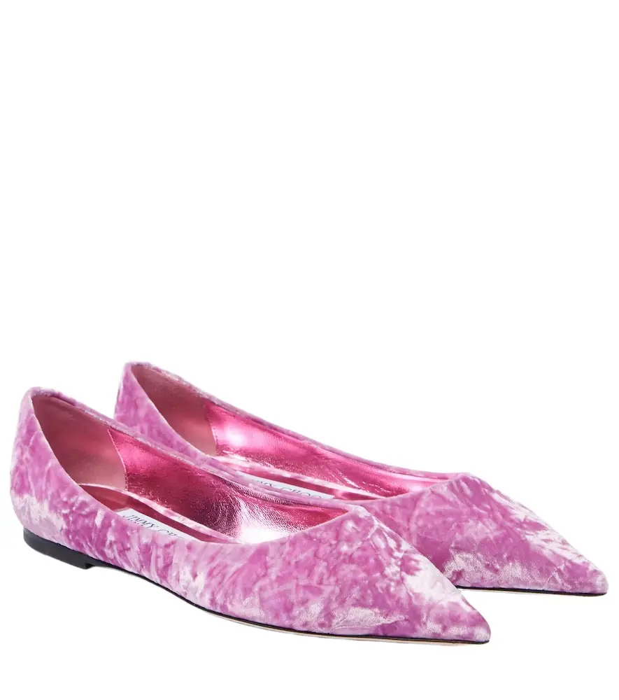 Jimmy Choo Love velvet ballet flats - Women's Shoes