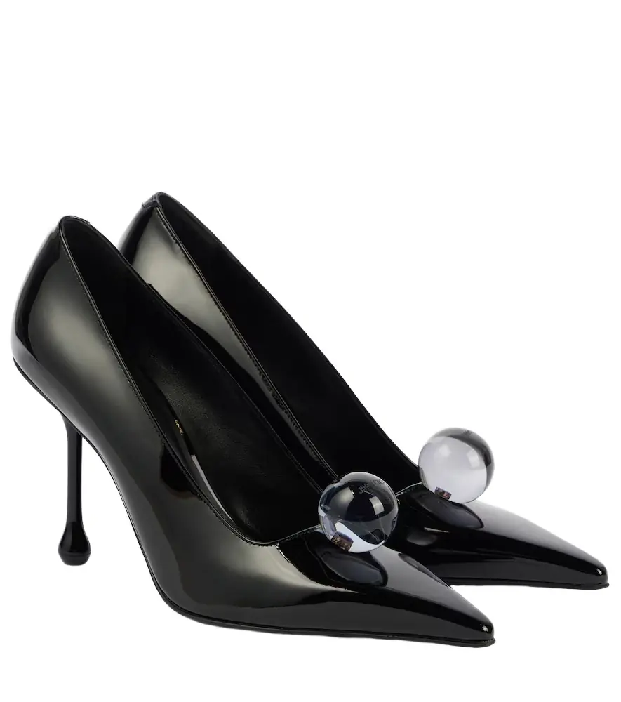 Jimmy Choo Orb 95 embellished patent leather pumps - Women's Shoes