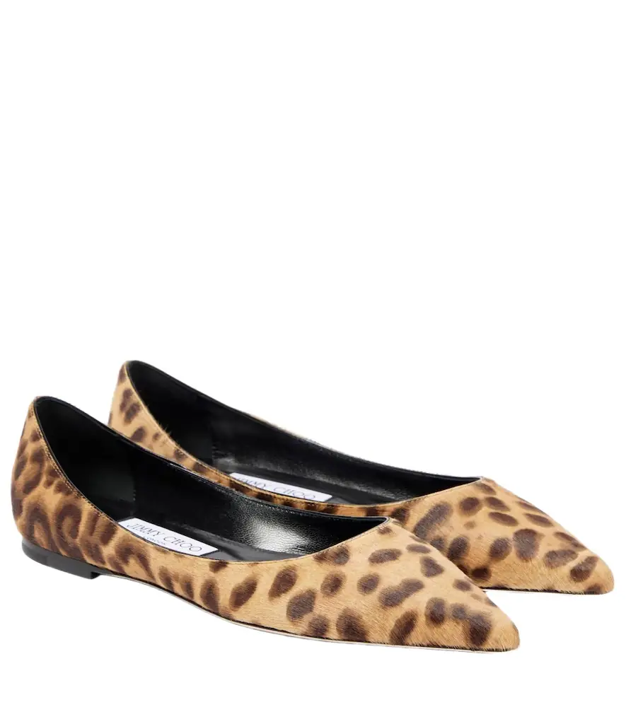 Jimmy Choo Love leopard-print ballet flats