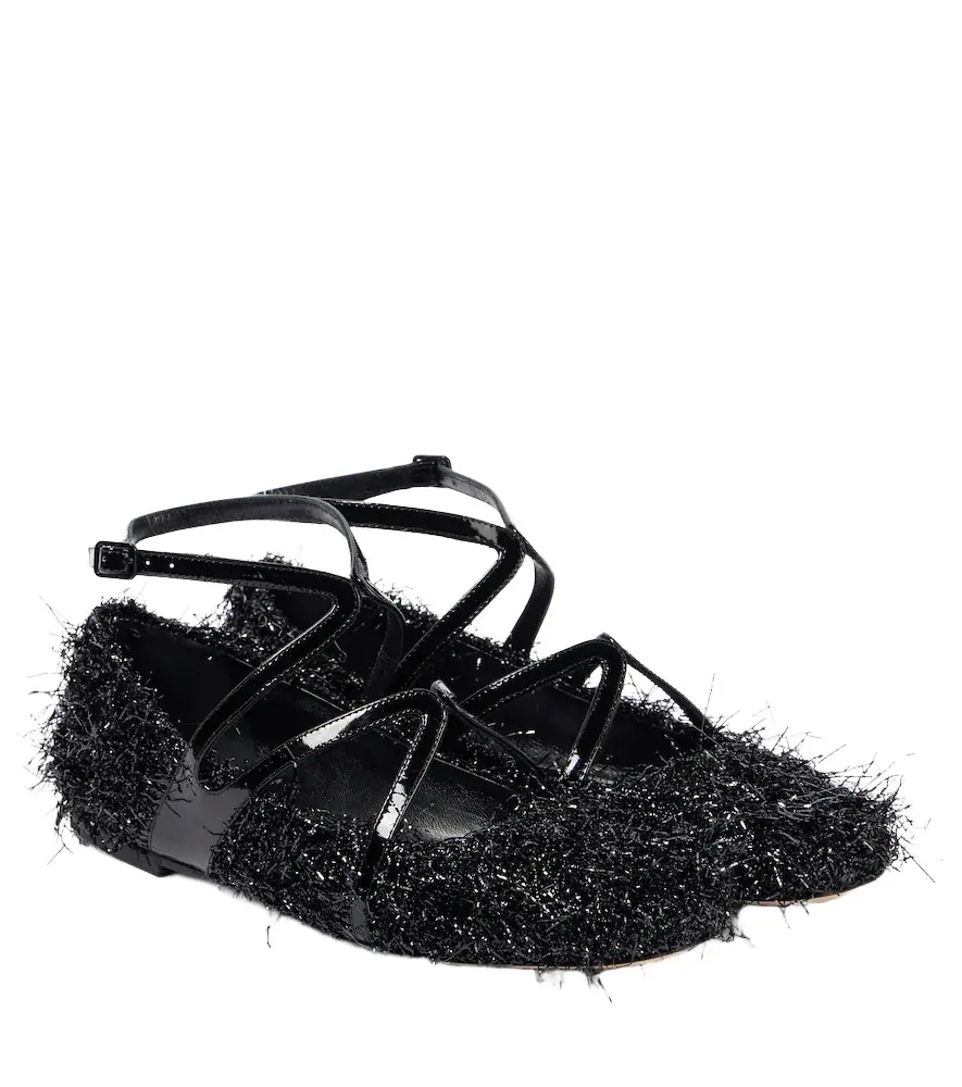 Jimmy Choo Astoria tinsel ballet flats - Women's Shoes