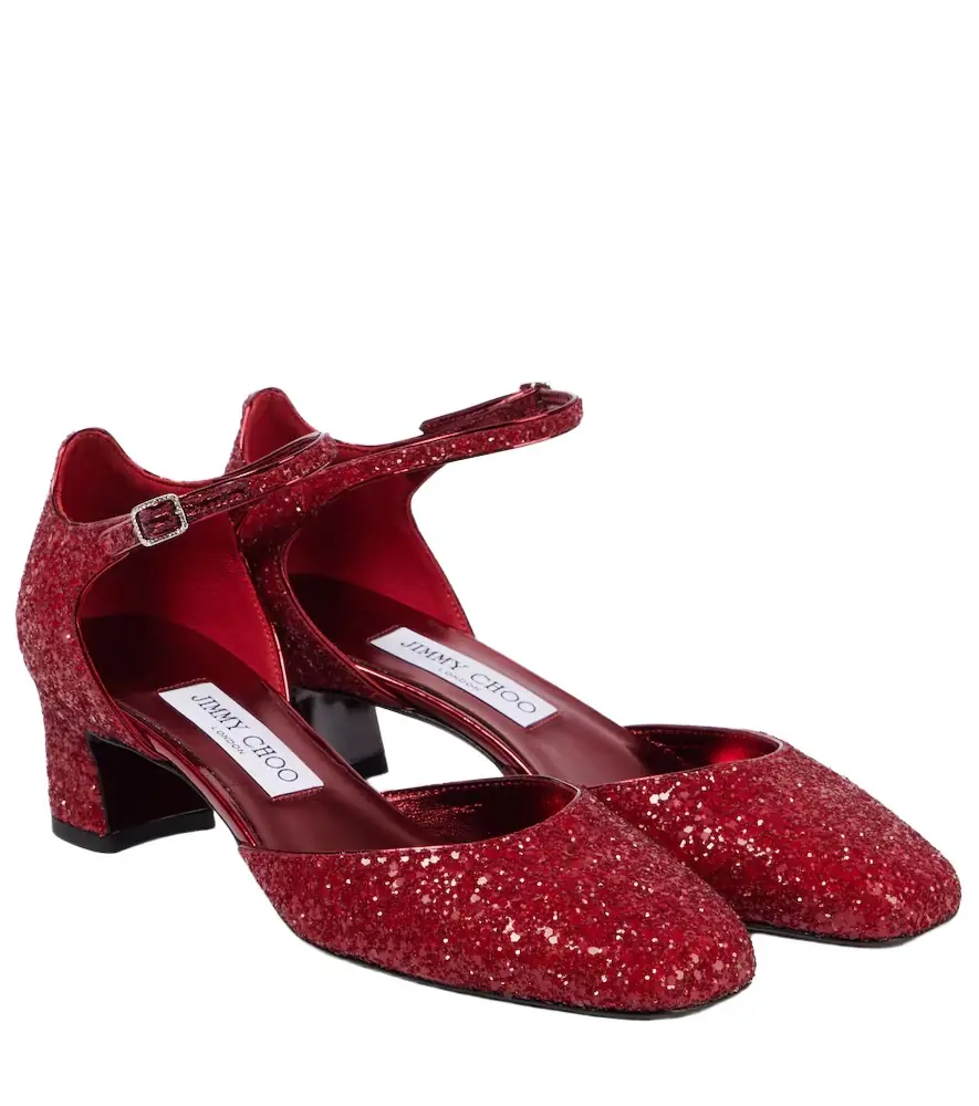 Jimmy Choo Pixie 45 glitter pumps - Women's Shoes