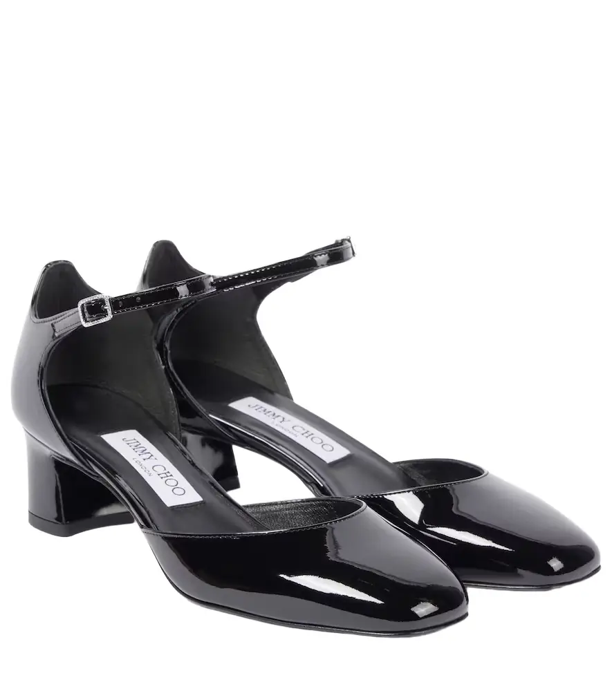 Jimmy Choo Pixie 45 patent leather Mary Jane pumps - Women's Shoes