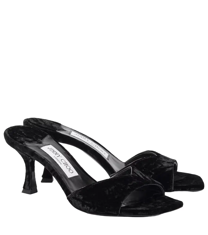 Jimmy Choo Skye 70 velvet mules - Women's Shoes
