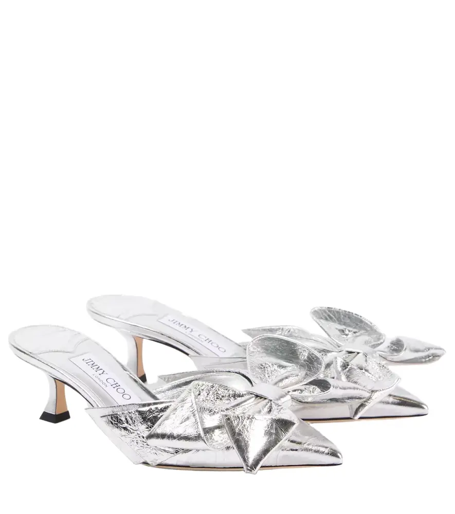 Jimmy Choo Staz 50 metallic leather mules - Women's Shoes