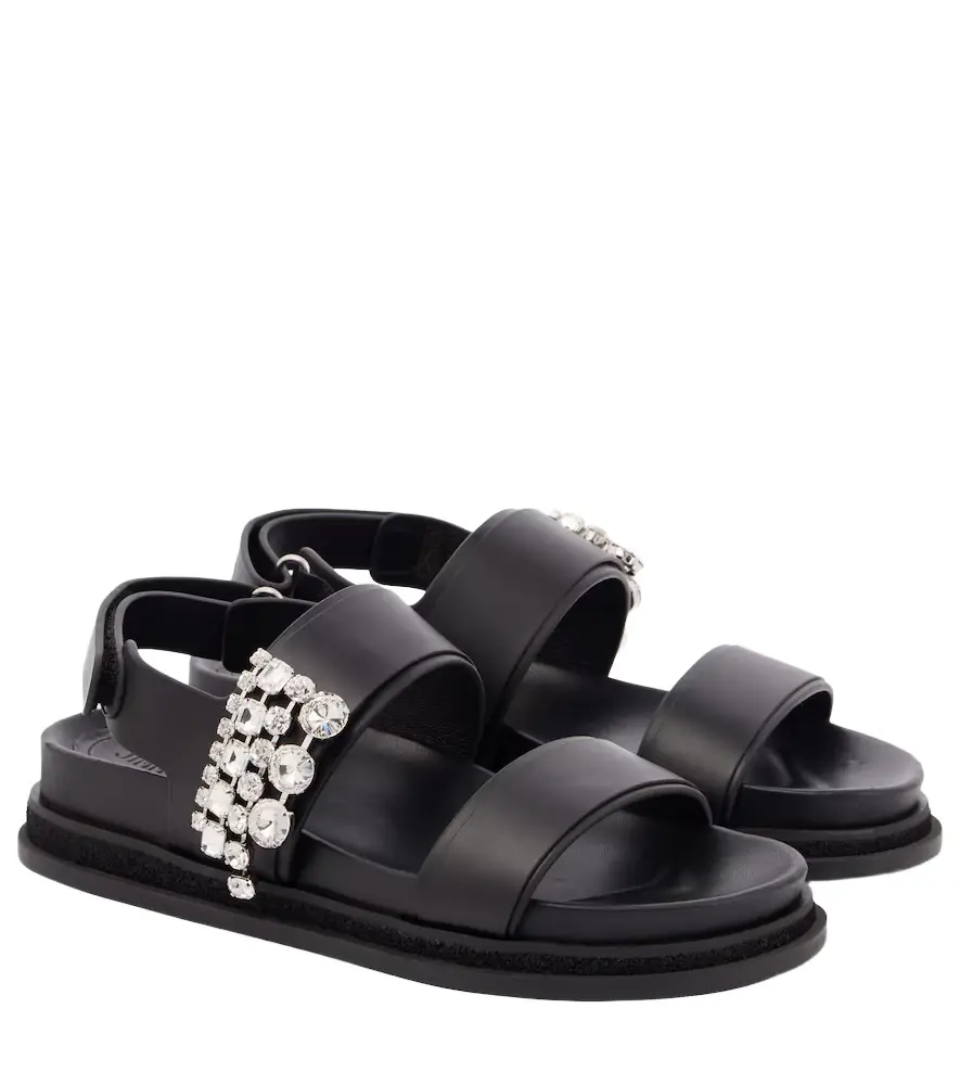 Jimmy Choo Verity embellished leather sandals - Women's Shoes