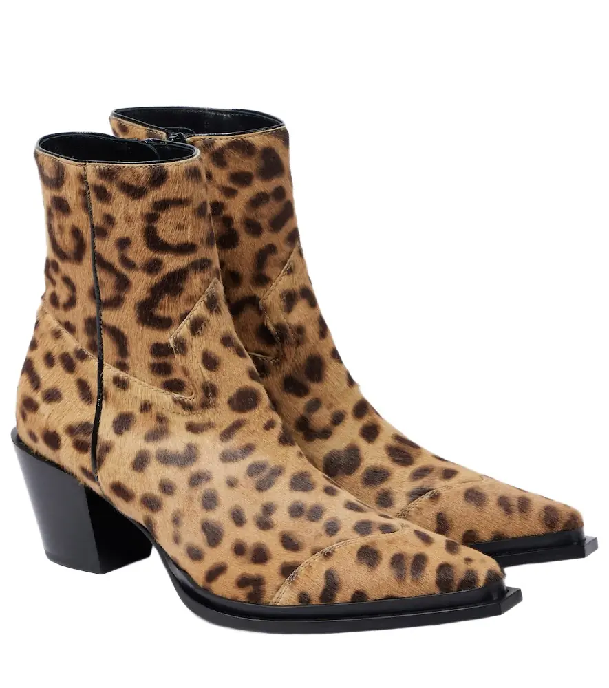Jimmy Choo Cece 60 leopard-print calf hair ankle boots - Women's Shoes