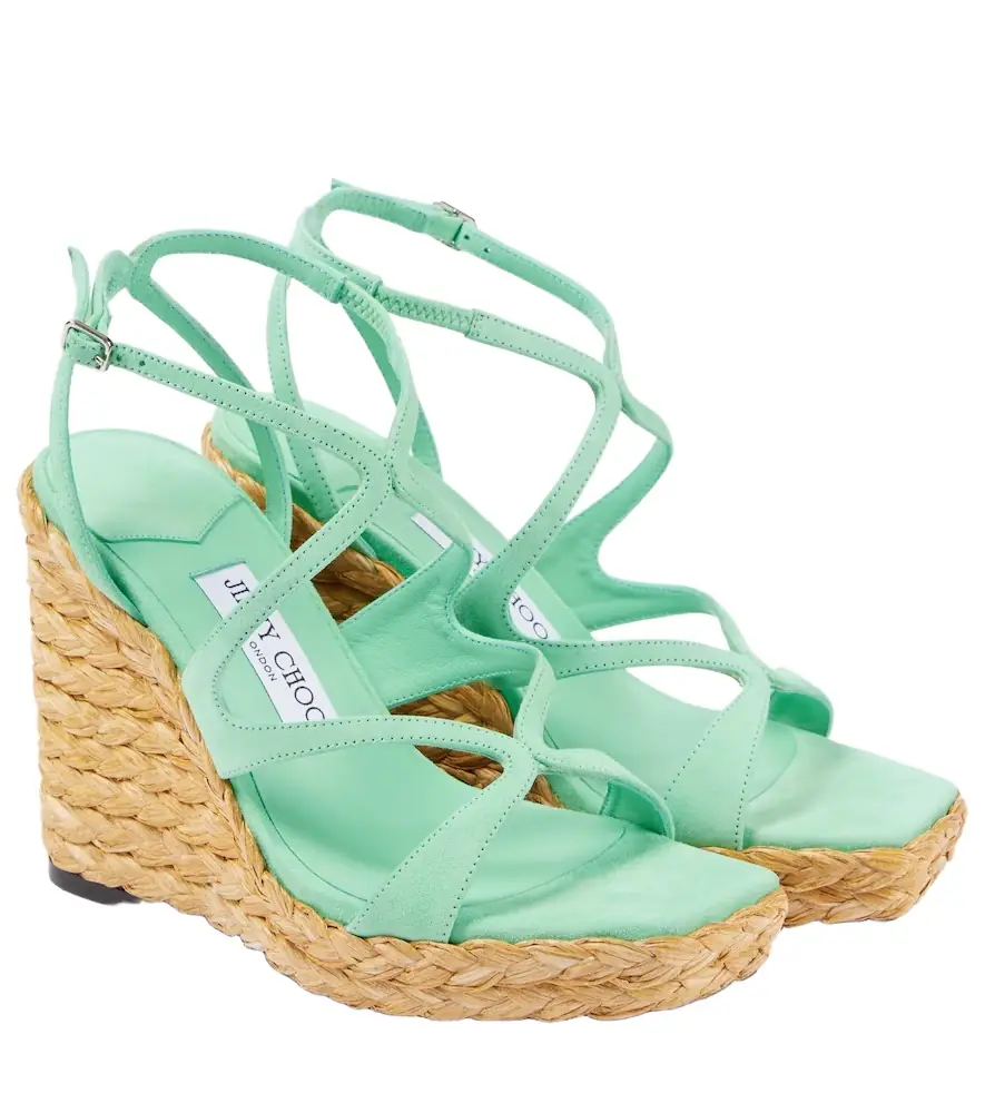 Jimmy Choo Ayla 110 suede espadrille wedges - Women's Shoes