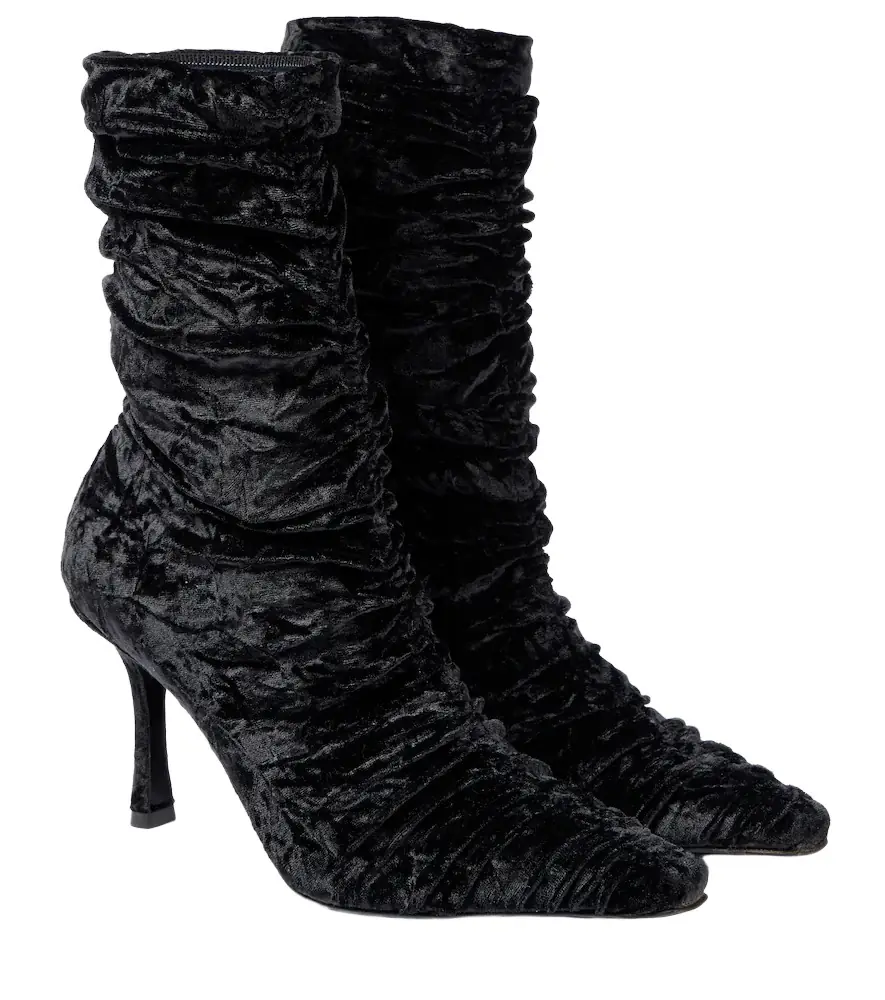 Jimmy Choo Lotta 85 velvet ankle boots - Women's Shoes