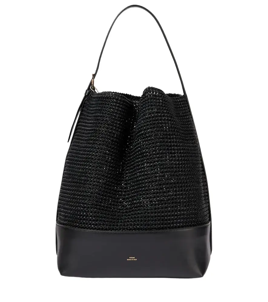 Toteme Belted woven leather tote bag