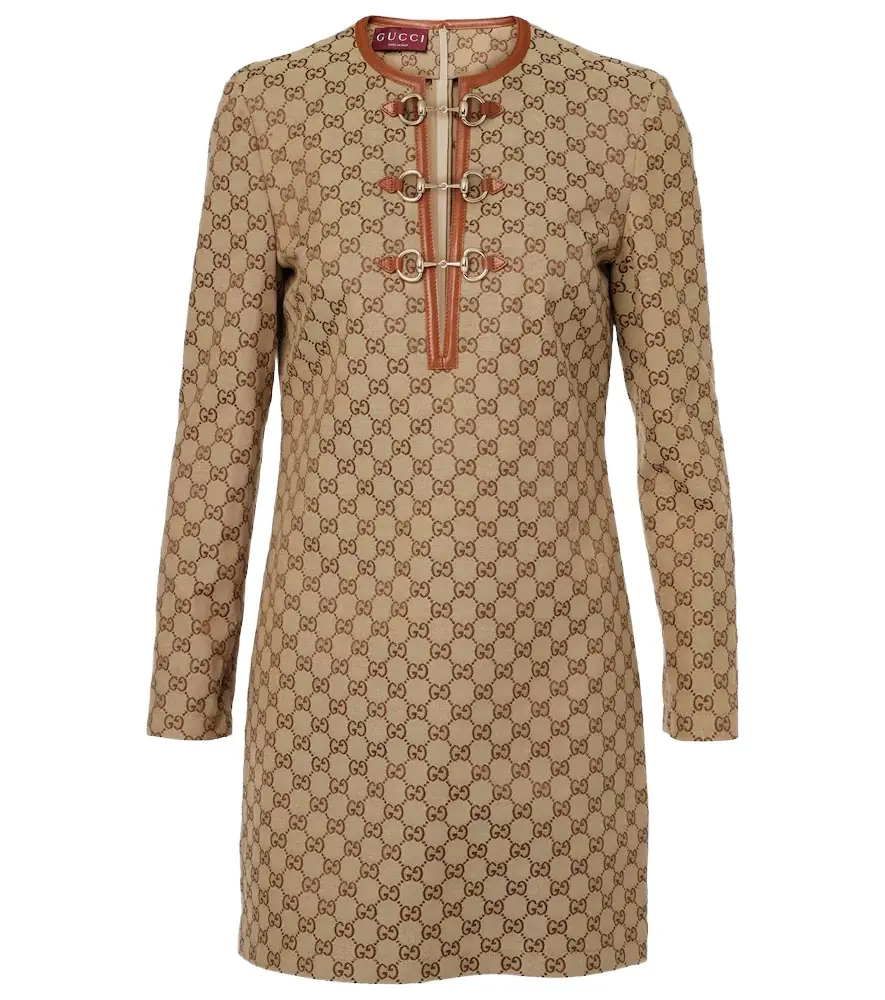Gucci Horsebit GG canvas minidress