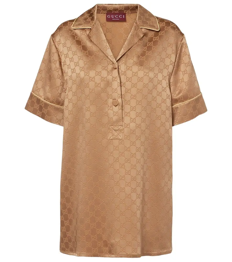 Gucci GG satin blouse