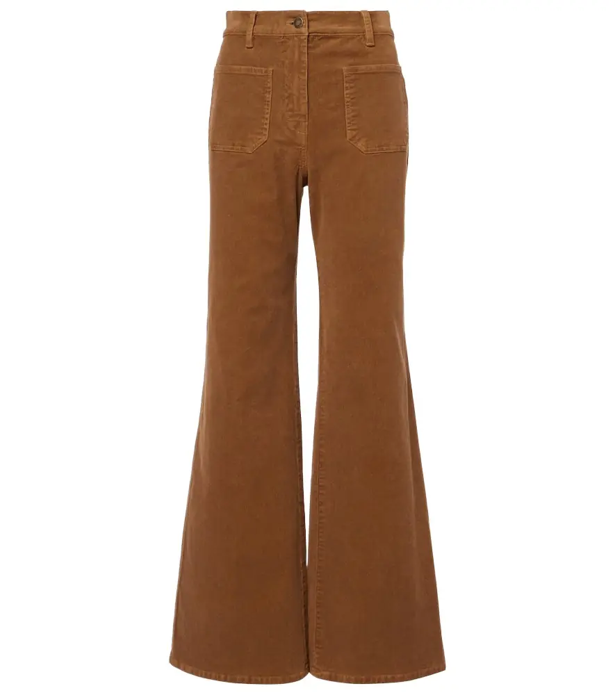 Nili Lotan Florence high-rise corduroy flared pants