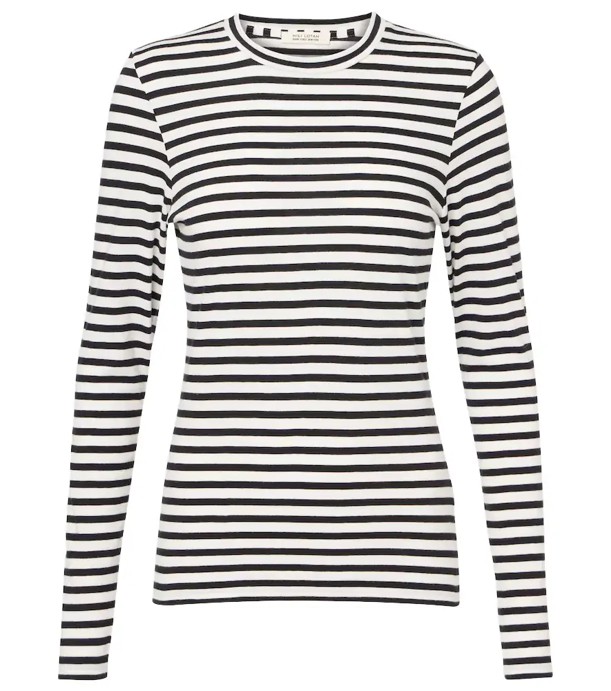 Nili Lotan Susana striped cotton jersey T-shirt
