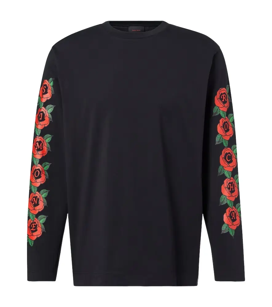 Simone Rocha Logo floral cotton jersey T-shirt