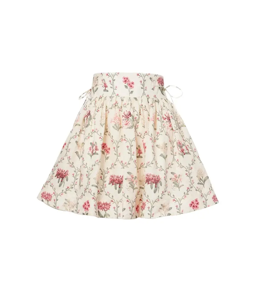Agua by Agua Bendita Floral linen miniskirt
