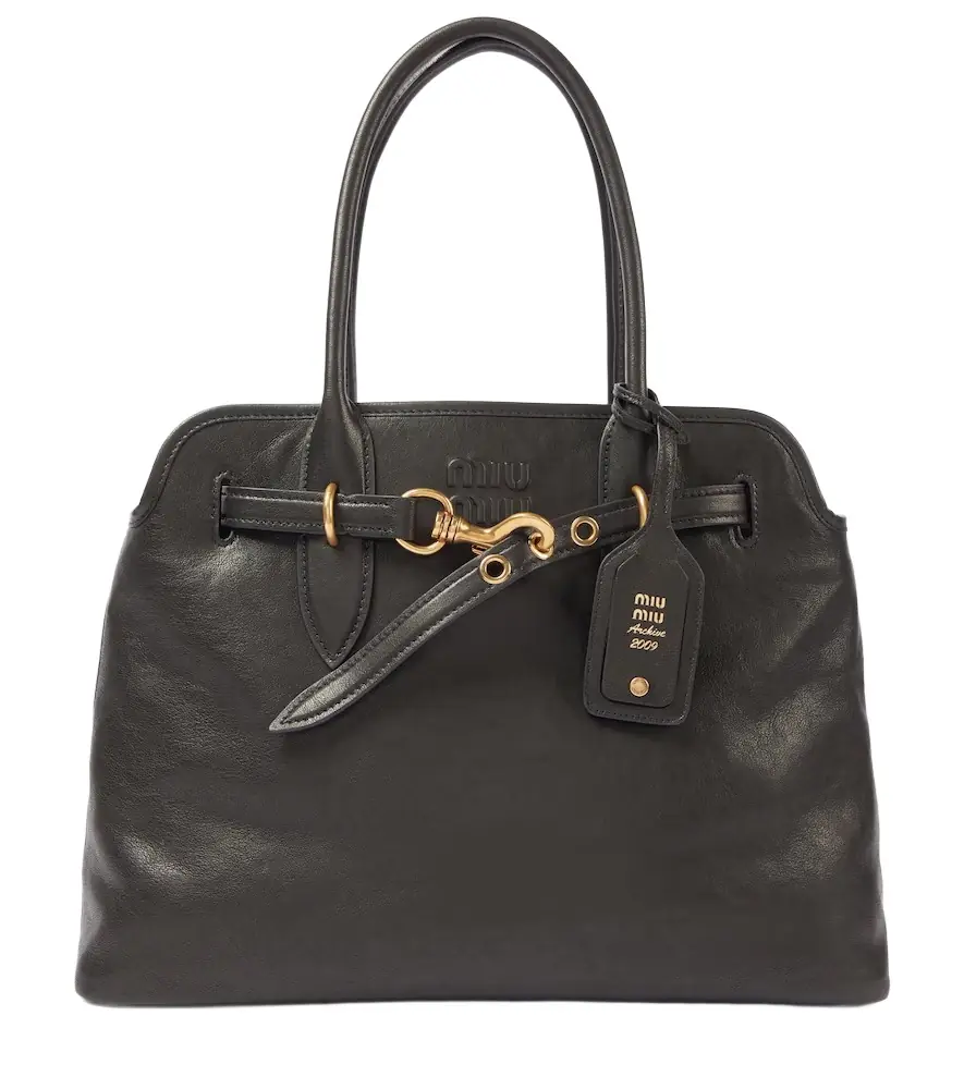 Miu Miu Aventure Medium leather tote bag